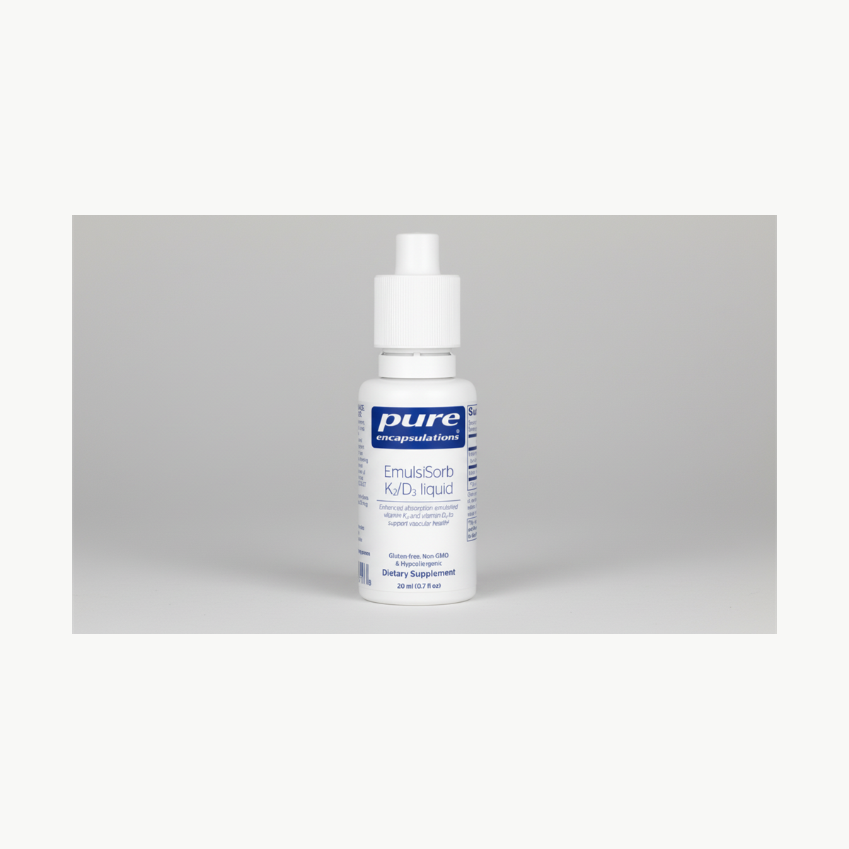 Pure Encapsulations EmulsiSorb K2/D3 Liquid - 0.7 fl. oz (20 ml) official front label