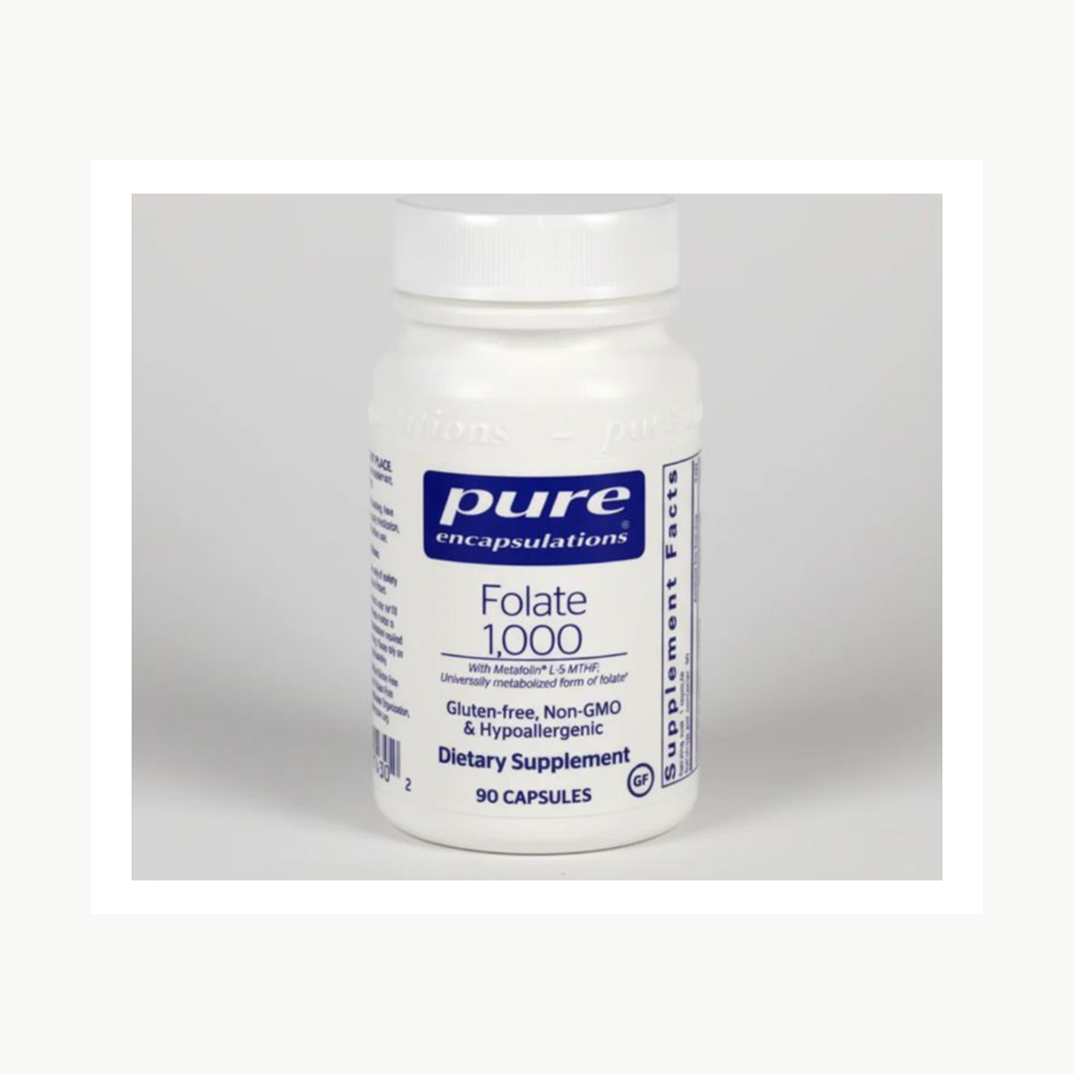 Pure Encapsulations Folate 1,000 - 90 Capsules official front label