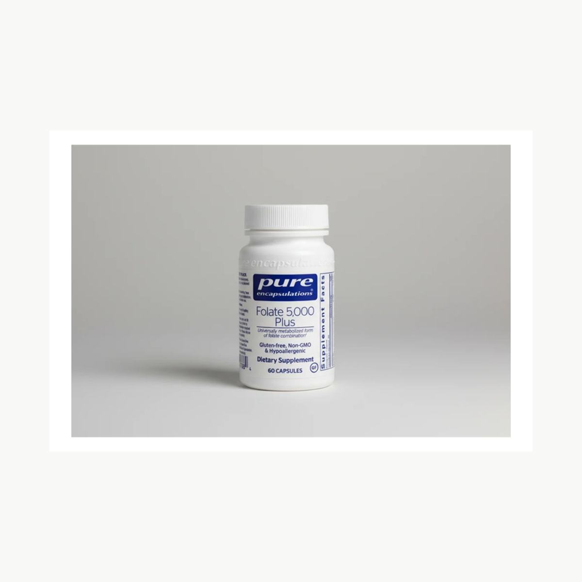 Pure Encapsulations Folate 5,000 Plus - 60 Capsules official front label