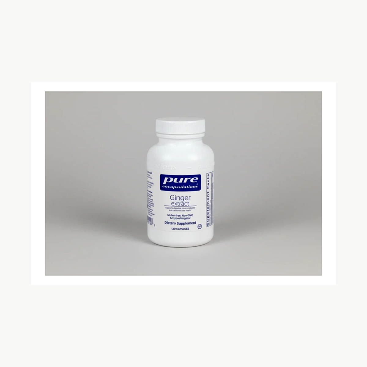 Pure Encapsulations Ginger Extract - 120 Capsules official front label