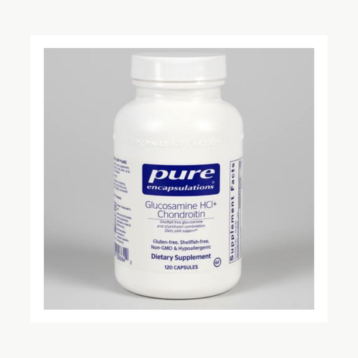 Pure Encapsulations Glucosamine HCL + Chondroitin - 120 Capsules official front label