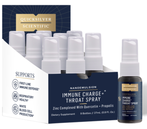 Quicksilver Immune Charge+ Throat Spray 9 Pack product packaging