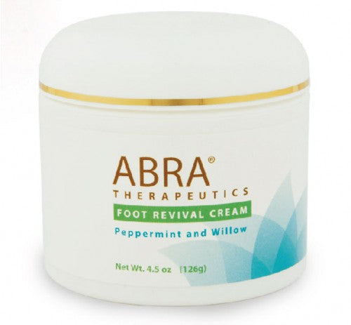 Abra Therapeutics Foot Revival Cream, Peppermint & Willow – 4.5 oz package