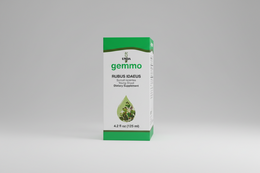 Box of UNDA gemmo Ribes Nigrum with green and white design