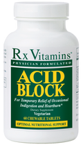 Rx Vitamins Acid Block 60 Chewable Tablets bottle