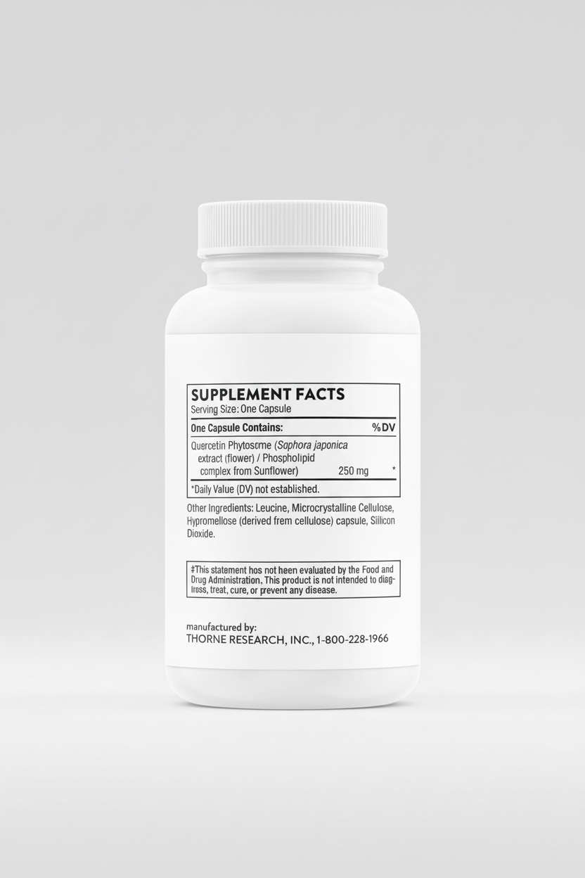 Supplement bottle with label on a white background