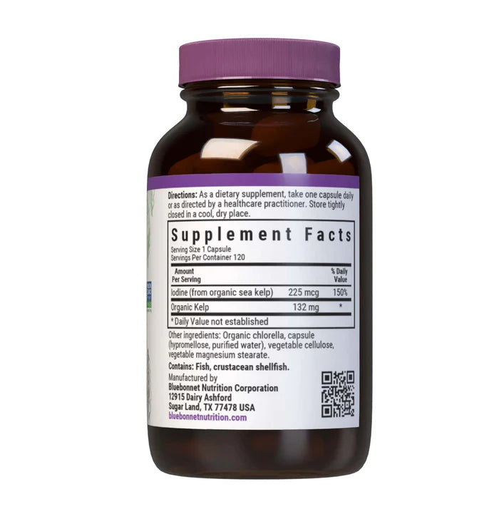 Bluebonnet Atlantic Sea Kelp Iodine 225 mcg 120 VCaps