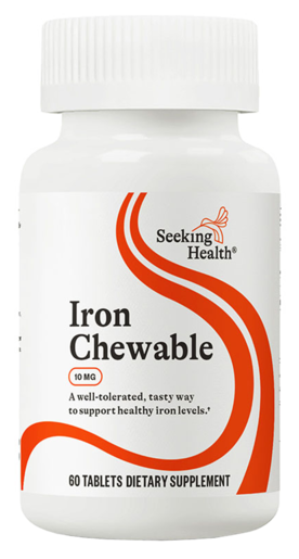 Seeking Health Iron Chewable 60 Tablets product packaging