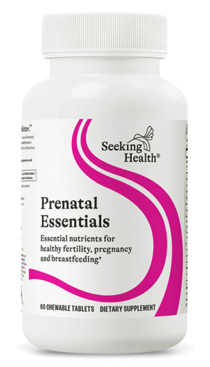Seeking Health Prenatal Essentials Chewable 60 Tablets product packaging