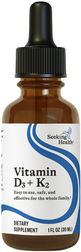 Seeking Health Vitamin D3 + K2 Drops 1 fl oz product packaging
