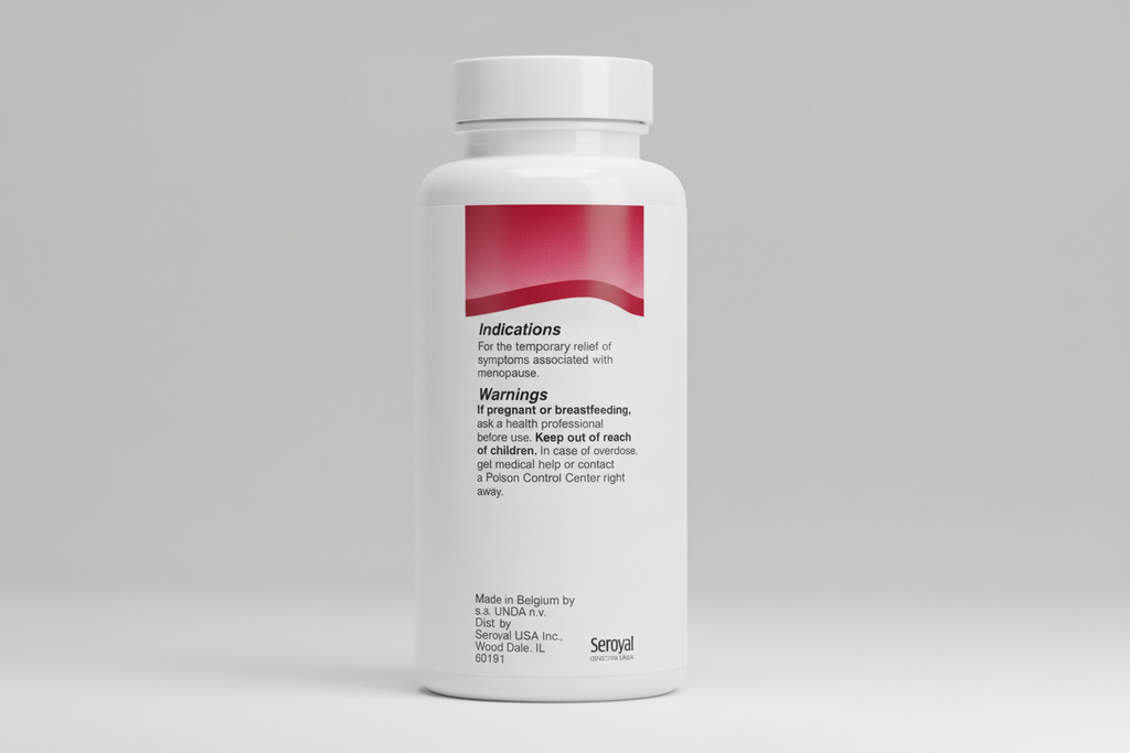 Medical label for Seroquel with text on indications, warnings, and contact information.