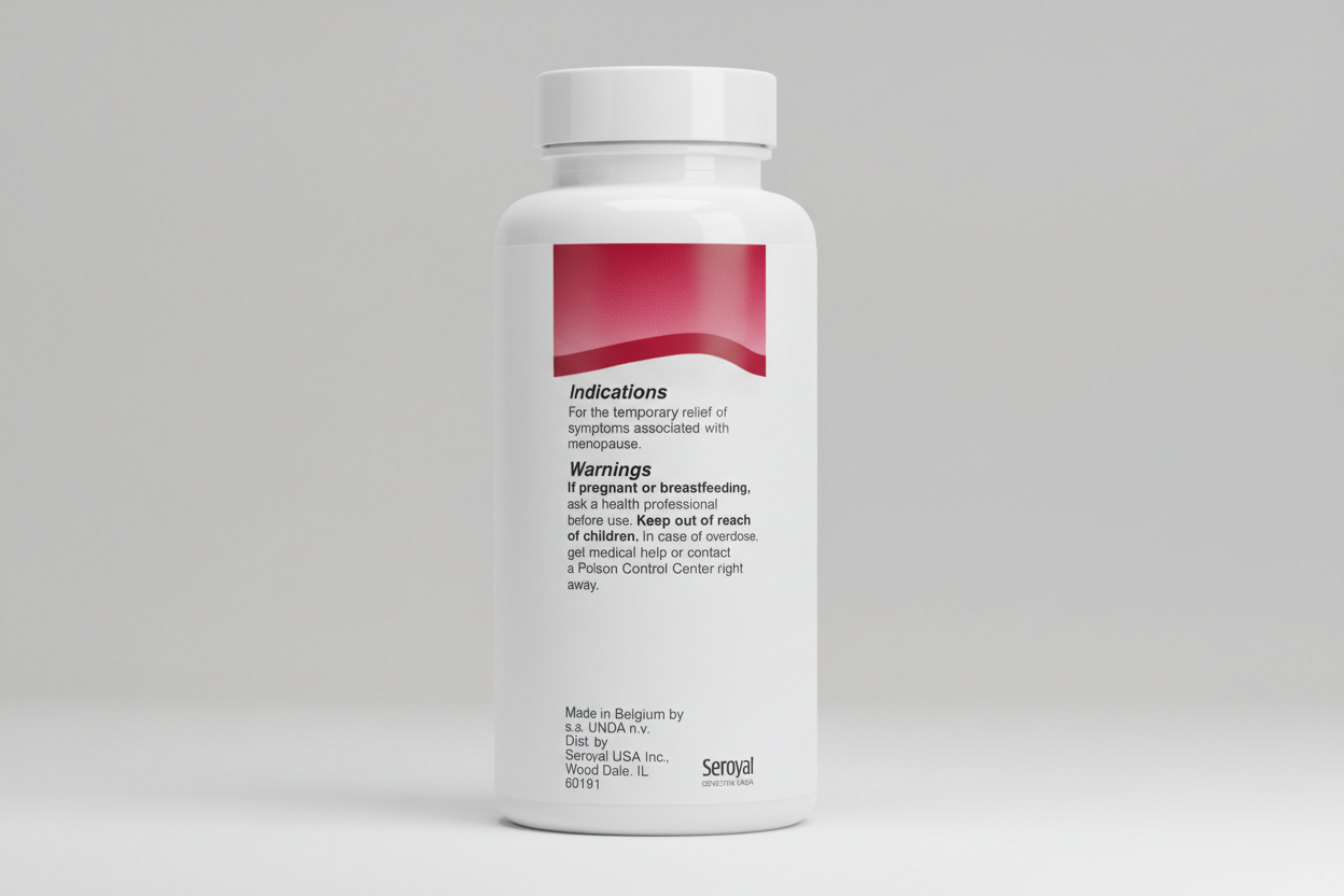 Medical label for Seroquel with text on indications, warnings, and contact information.