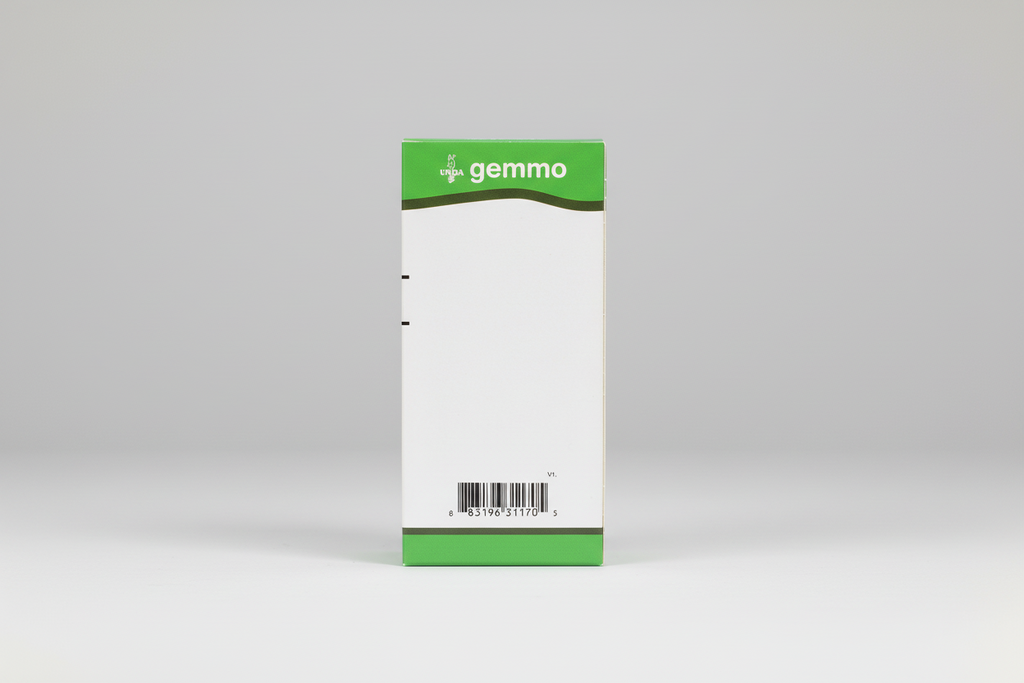 Green and white box with 'gemmo' branding on a white background