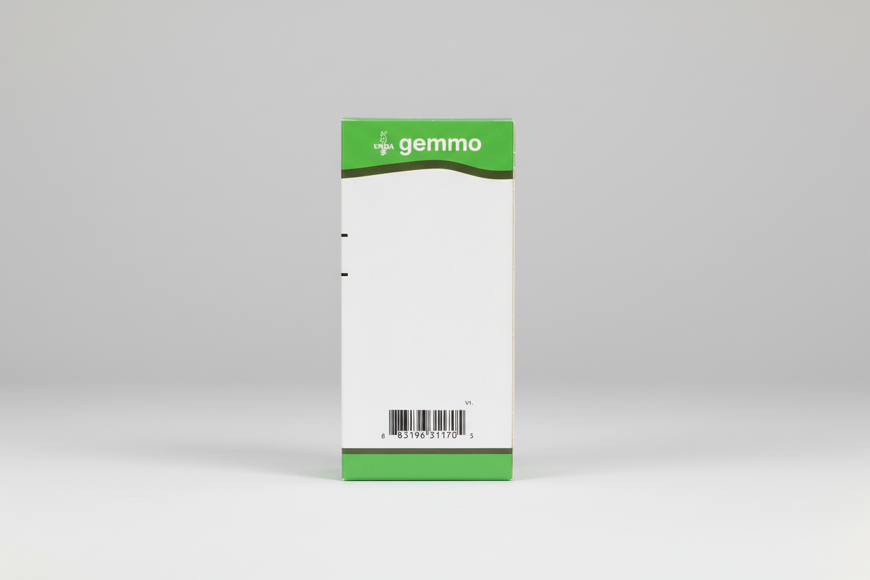 Green and white box with 'gemmo' branding on a white background
