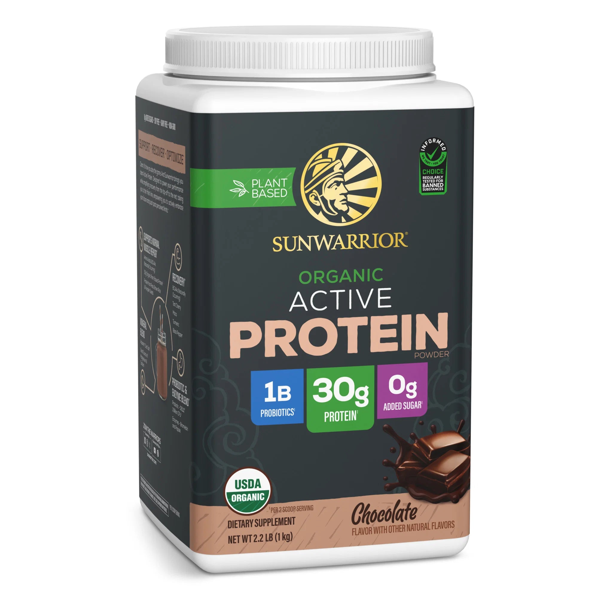 Sunwarrior Active Protein Chocolate 1kg official front image