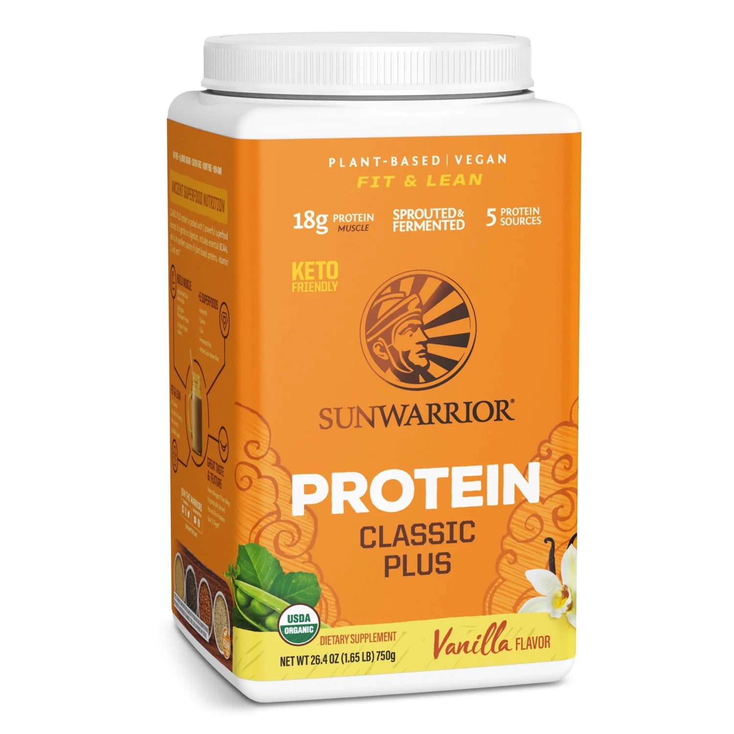 Sunwarrior Classic Plus Vanilla 750g official front image
