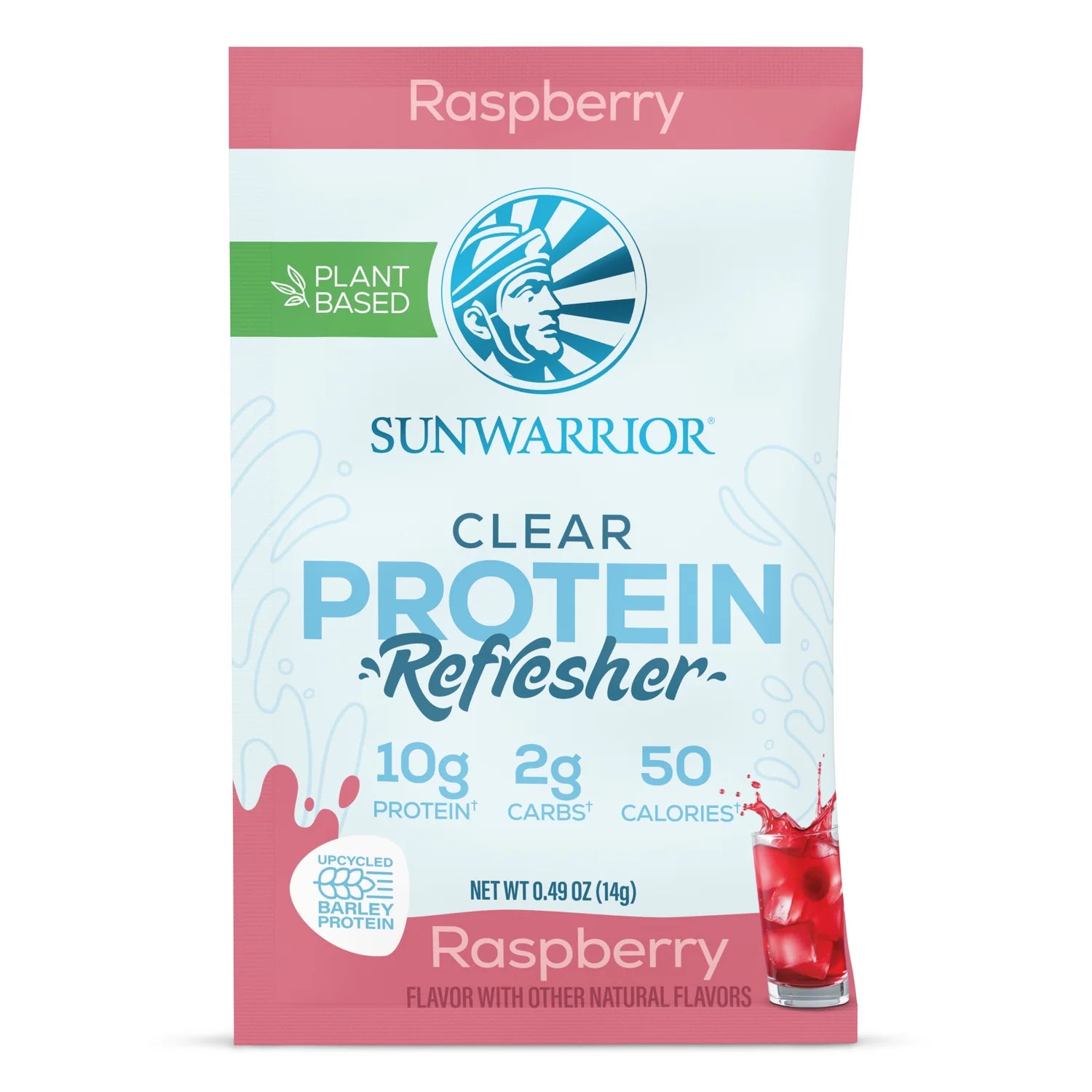 Sunwarrior Clear Protein Refresh Raspberry Single Serve official front image