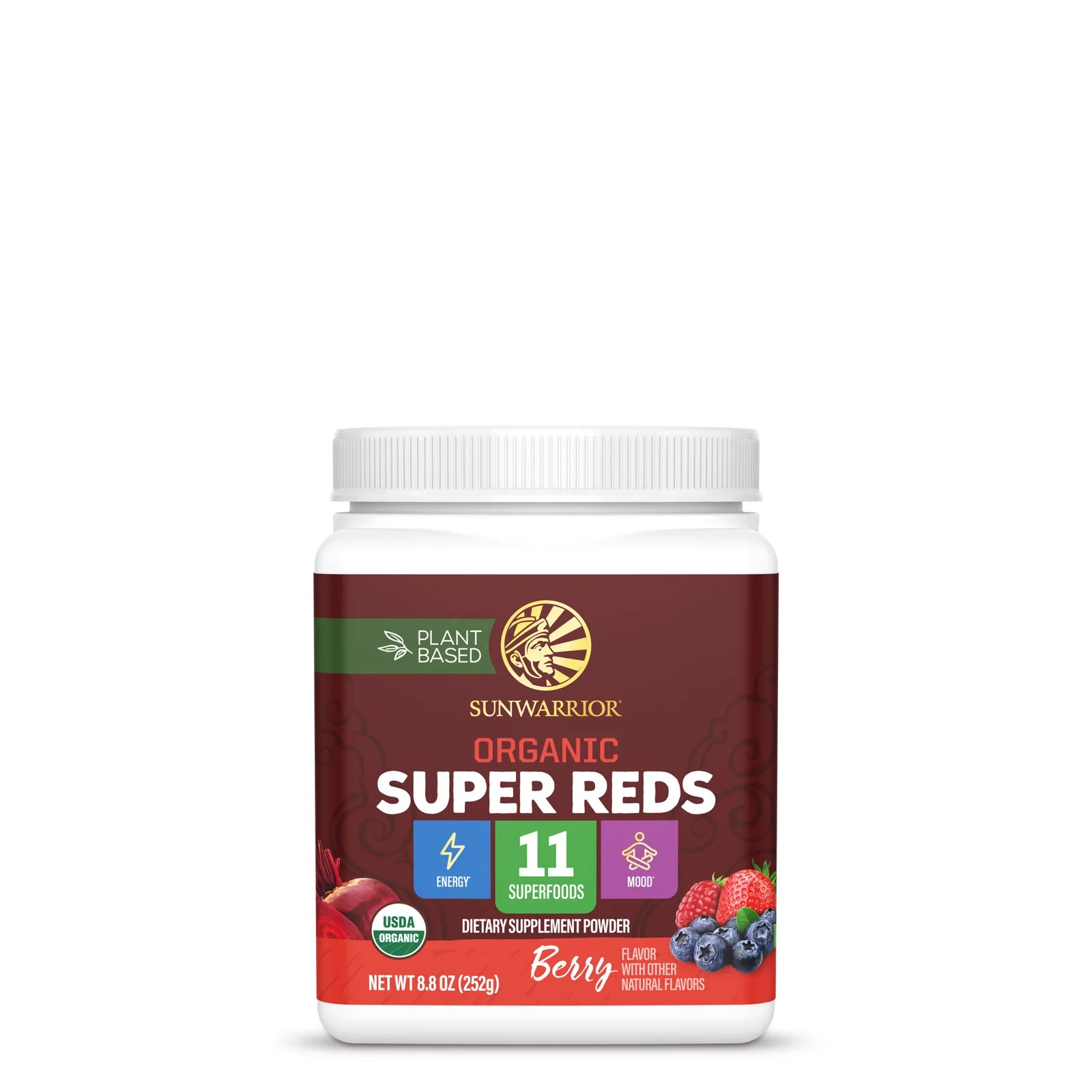 Sunwarrior Organic Super Reds Berry 252g official front image