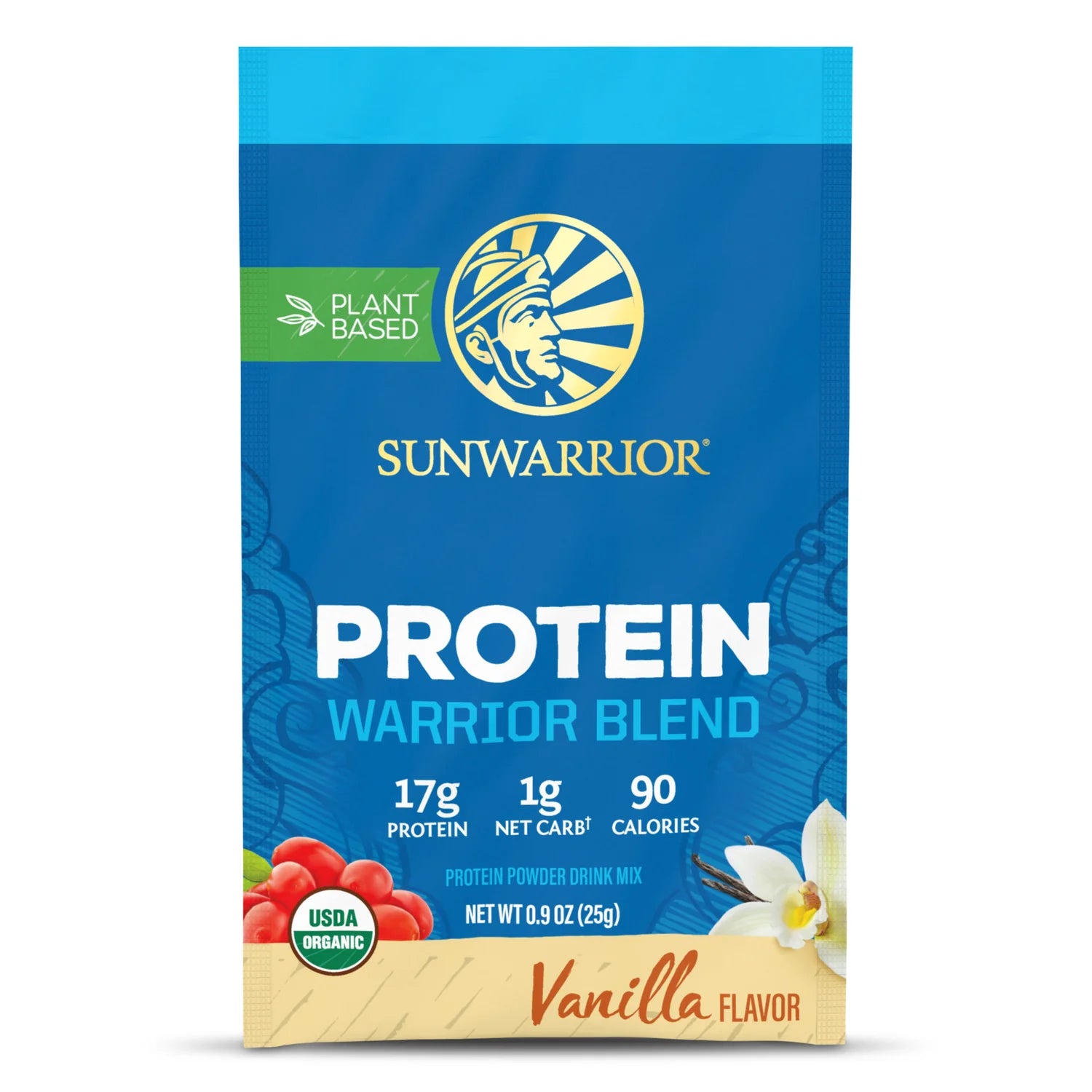 Sunwarrior Warrior Blend Vanilla Single Serve official front image