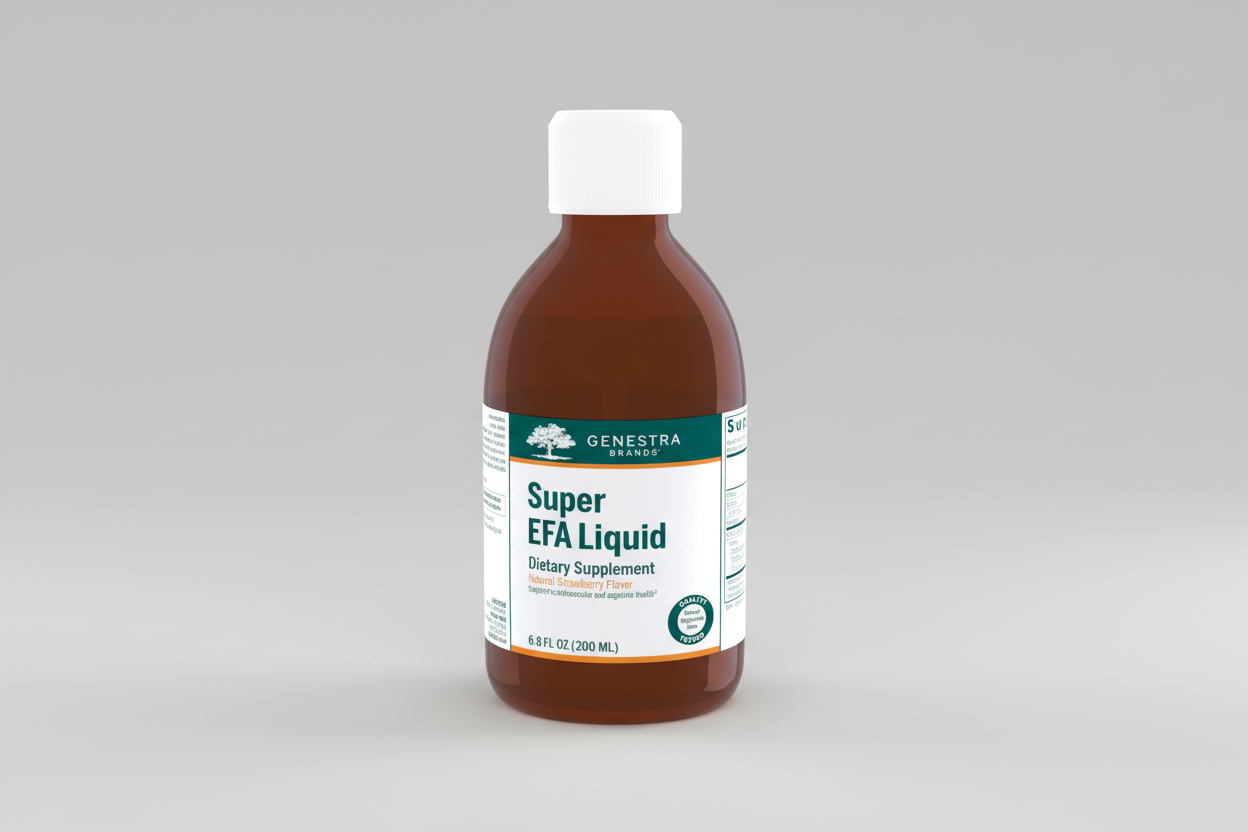 Genestra Brands Super EFA Liquid Natural Strawberry Flavor - 6.8 fl. oz (200 ml)