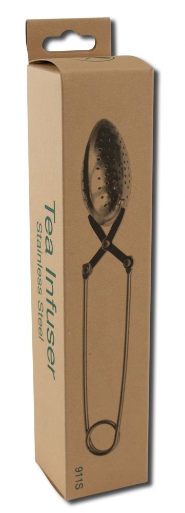 Swedish Traditions stainless steel tea infuser spoon with spring-style handle
