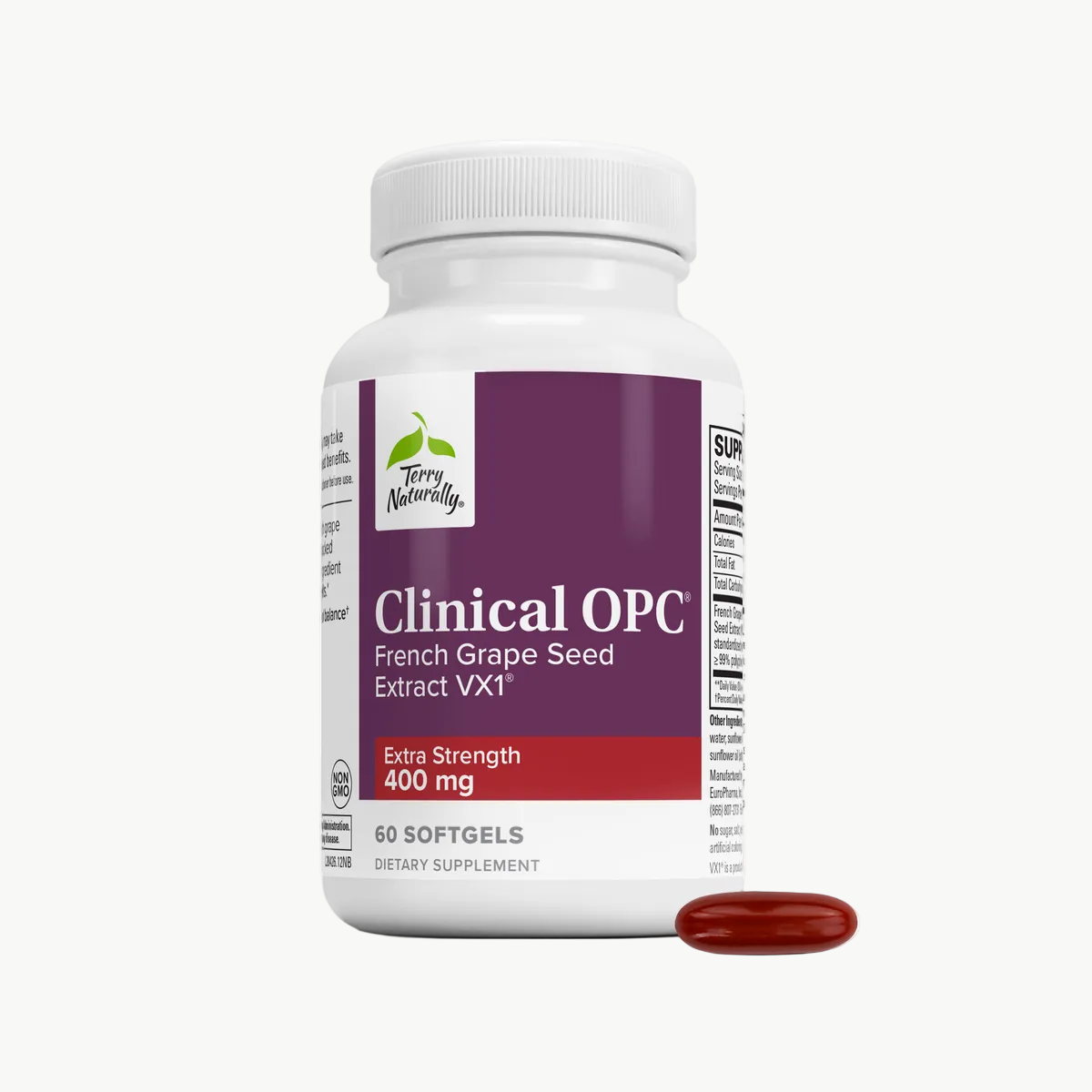 Terry Naturally Advanced OPC Extra Strength 400 mg 60 Softgels official uniform front v2 1200x1200