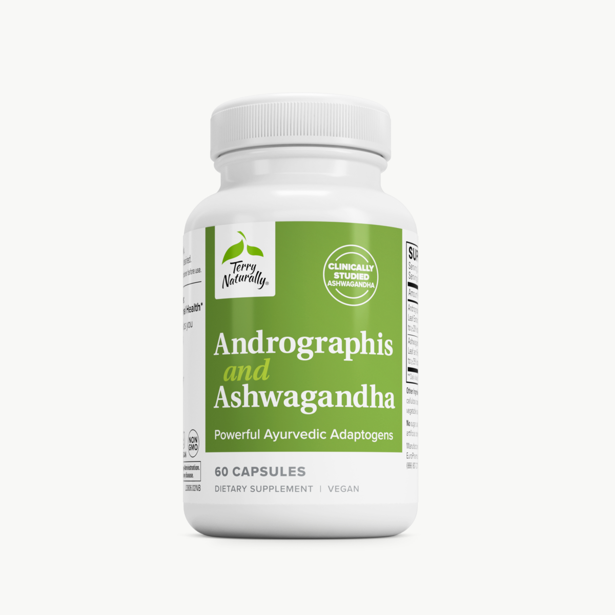 Terry Naturally Andrographis & Ashwagandha 60 Capsules official uniform front v2 1200x1200