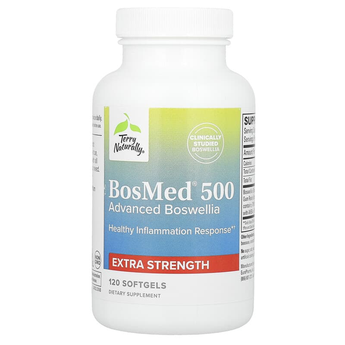 Terry Naturally BosMed 500 Extra Strength 120 Softgels official uniform front v2 1200x1200
