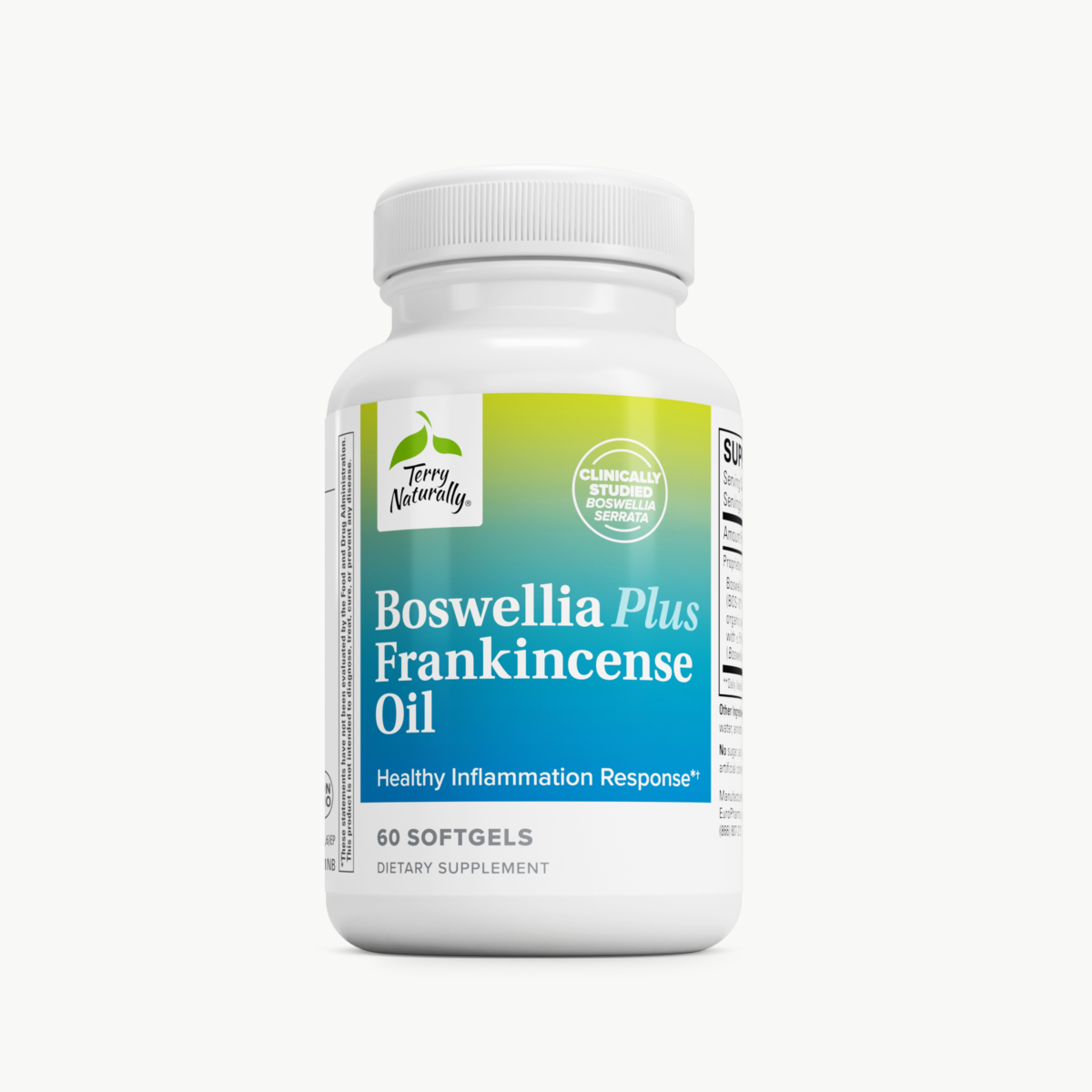 Terry Naturally Boswellia & Frankincense Oil 60 Softgels official uniform front v2 1200x1200