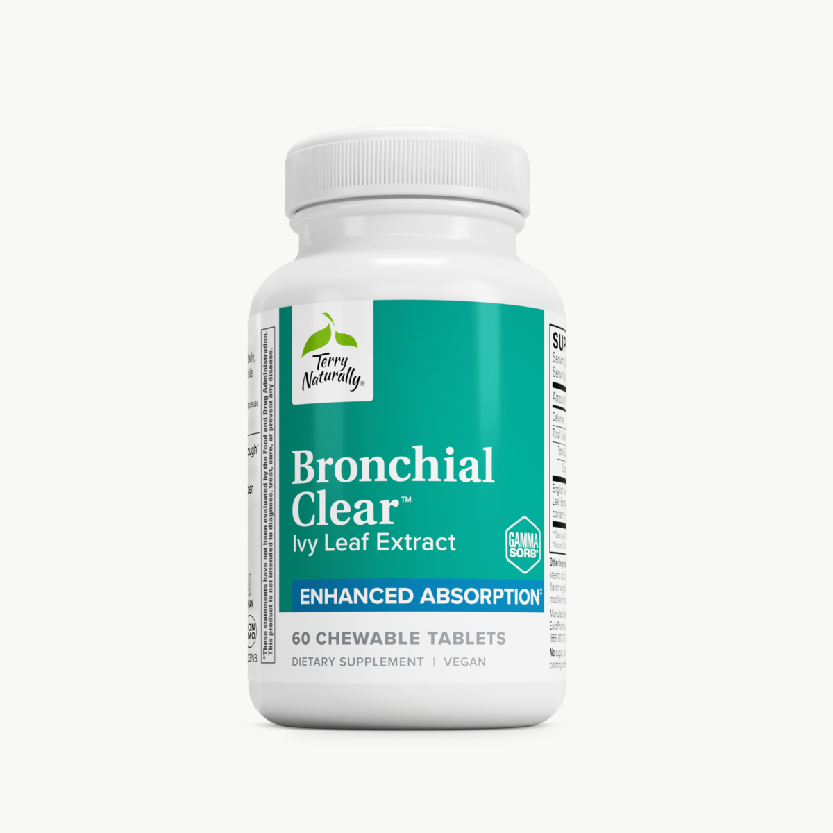 Terry Naturally Bronchial Clear Chewable 60 Tablets official uniform front v2 1200x1200