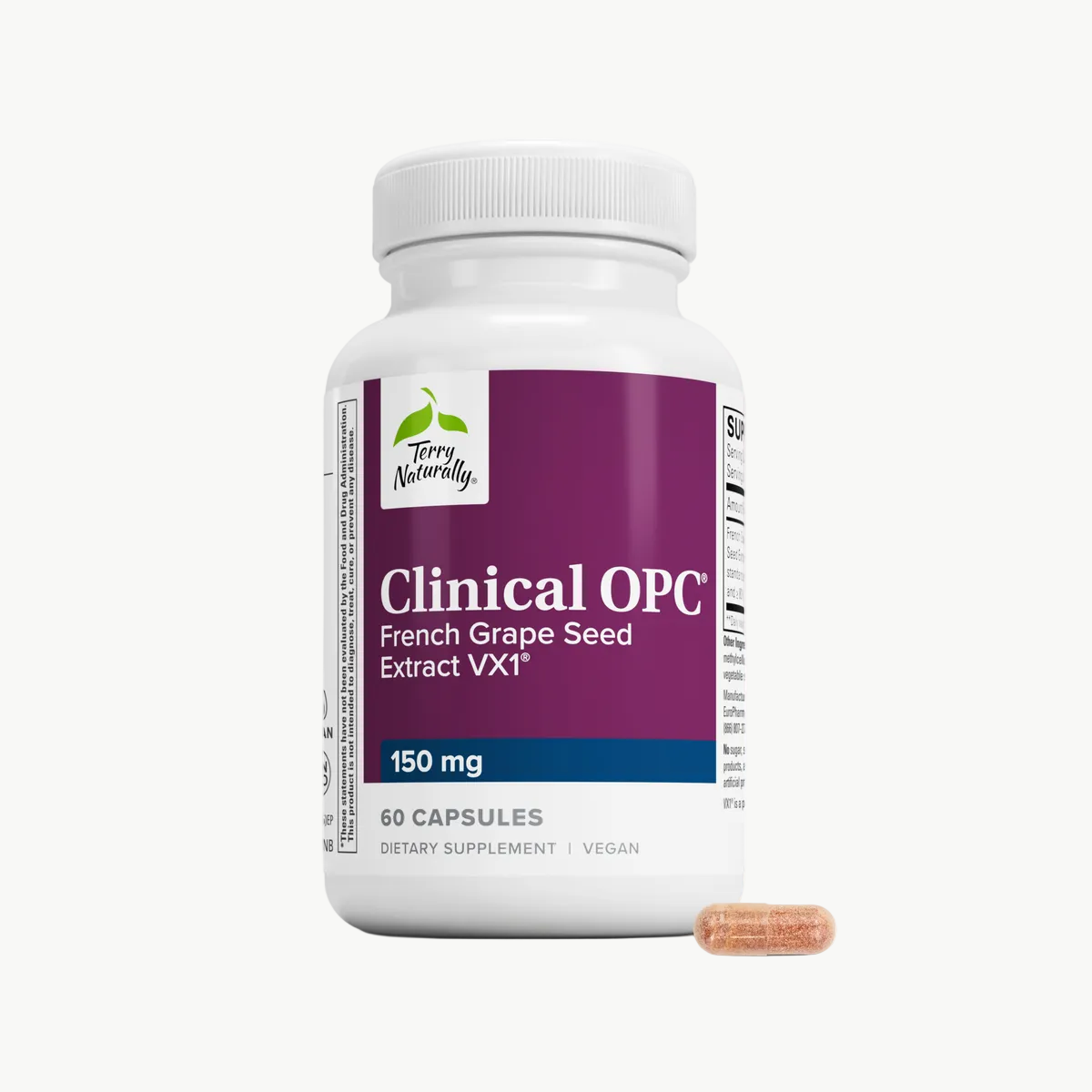 Terry Naturally Clinical OPC French Grape Seed Extract 60 Capsules official uniform front v2 1200x1200