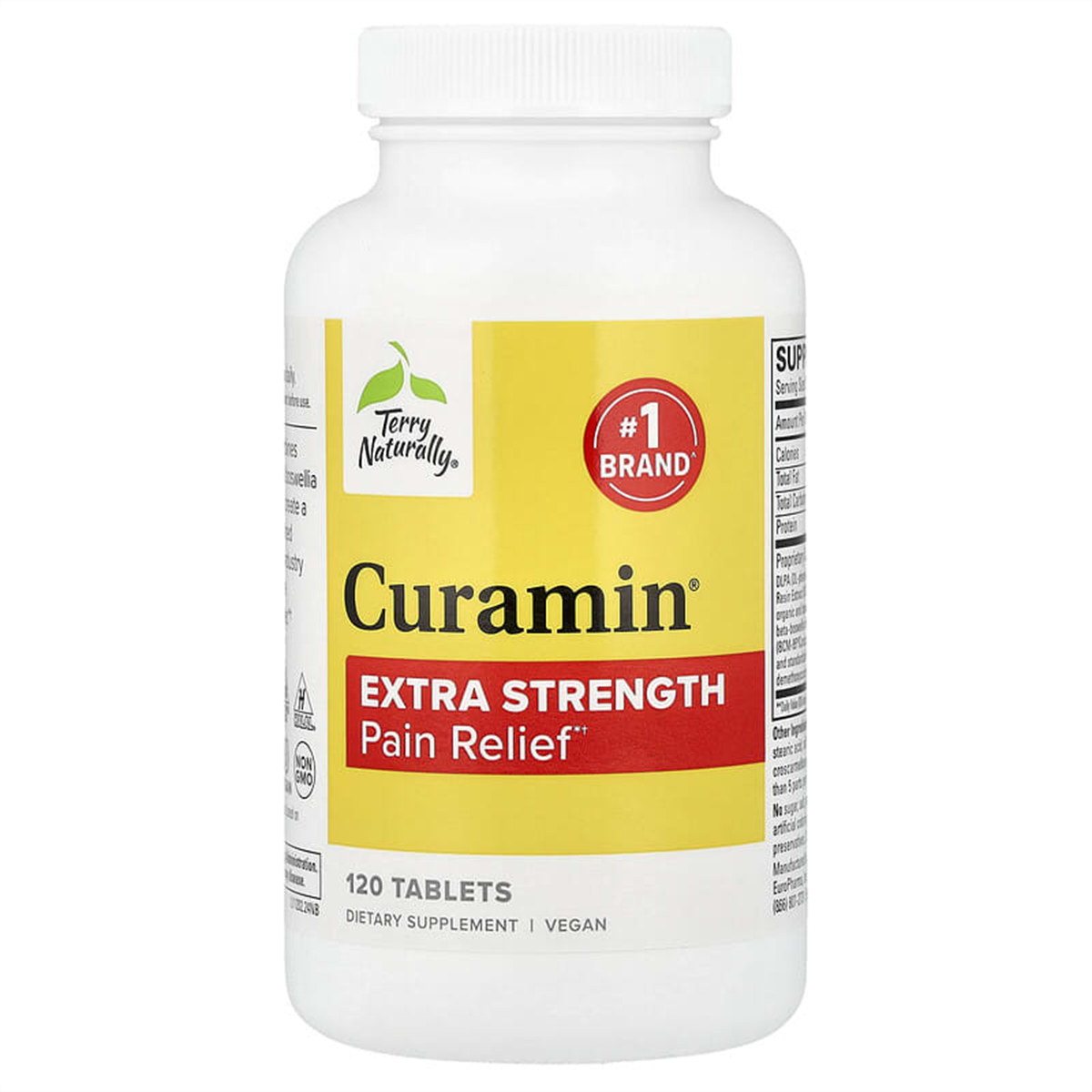 Terry Naturally Curamin Extra Strength 120 Tablets official uniform front v2 1200x1200