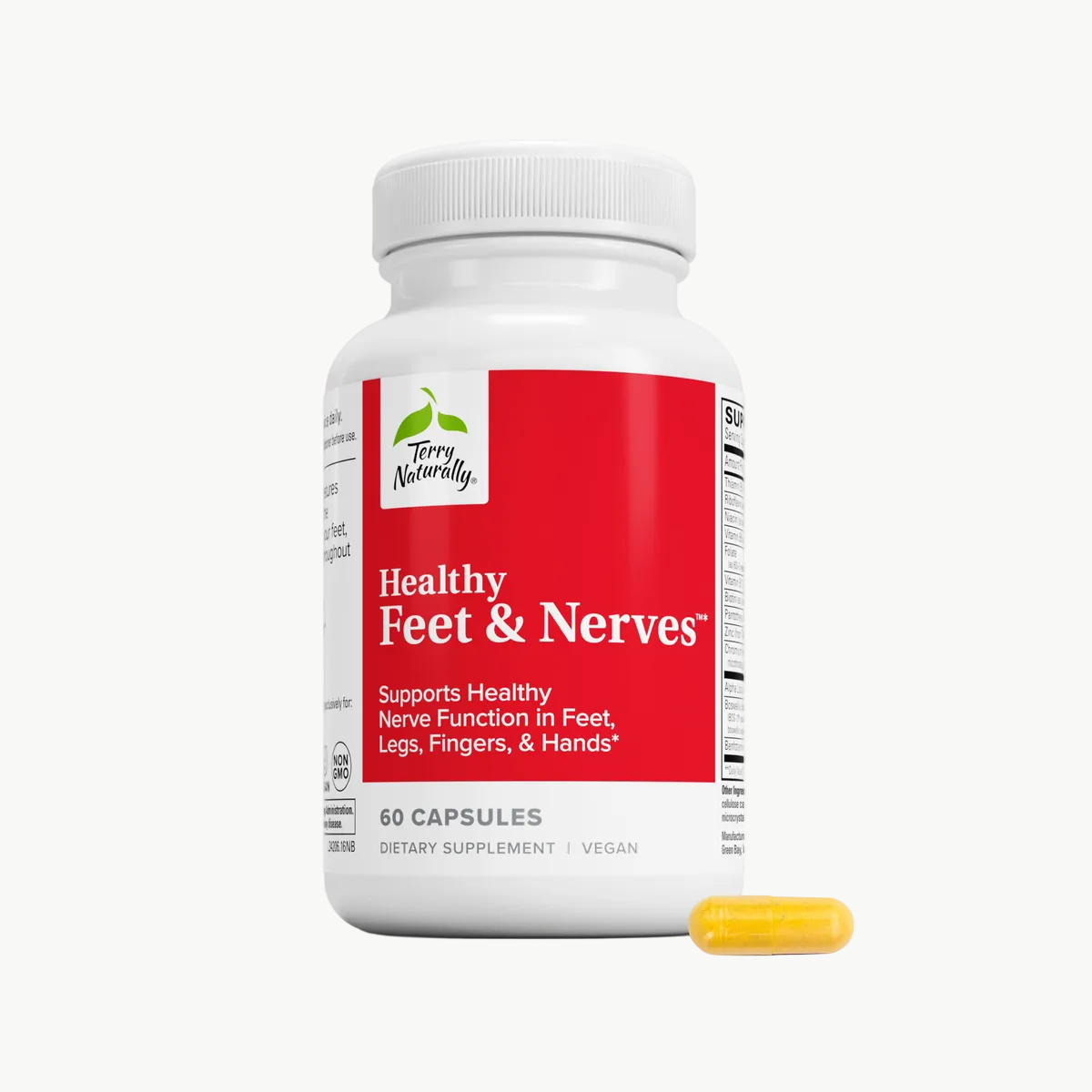 Terry Naturally Healthy Feet & Nerves 120 Capsules official uniform front v2 1200x1200