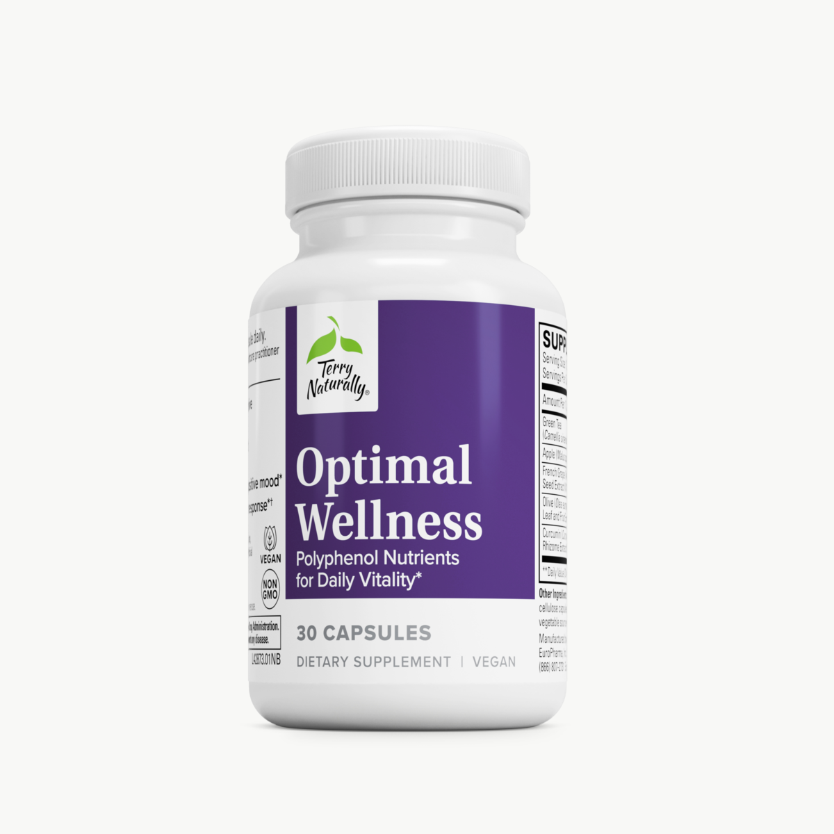 Terry Naturally Optimal Wellness 30 Capsules official uniform front v2 1200x1200