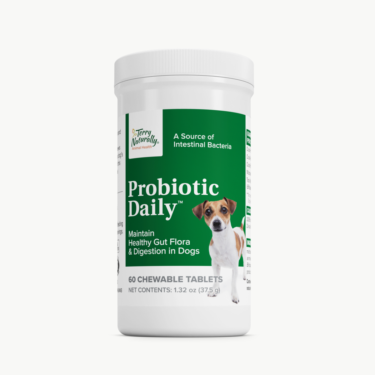 Terry Naturally Probiotic Daily For Dogs 60 Chewable Tablets official uniform front v2 1200x1200