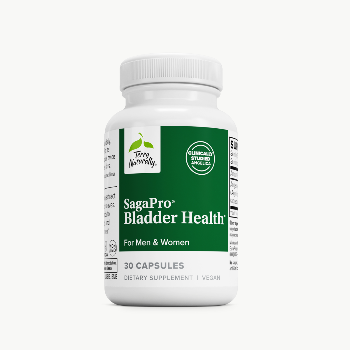 Terry Naturally SagaPro Bladder Health 30 Capsules 100 mg official uniform front v2 1200x1200