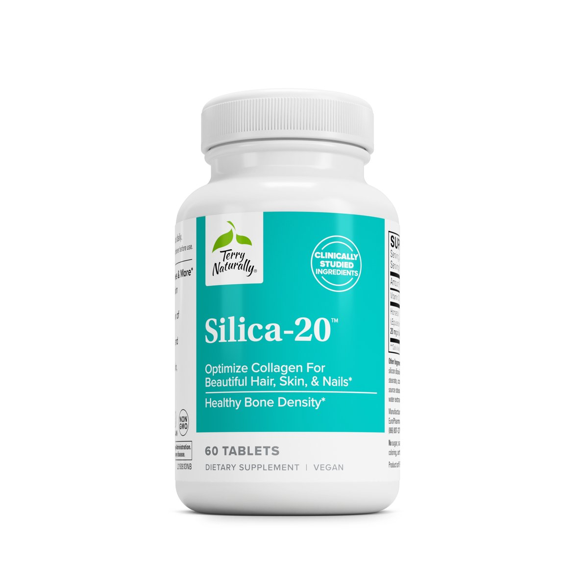 Terry Naturally Silica-20 60 Tablets official uniform front v2 1200x1200