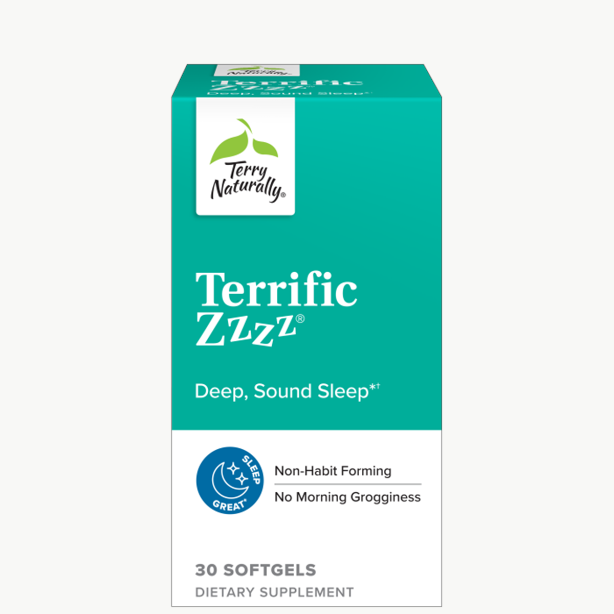 Terry Naturally Terrific Zzzz 30 Softgels official uniform front v2 1200x1200