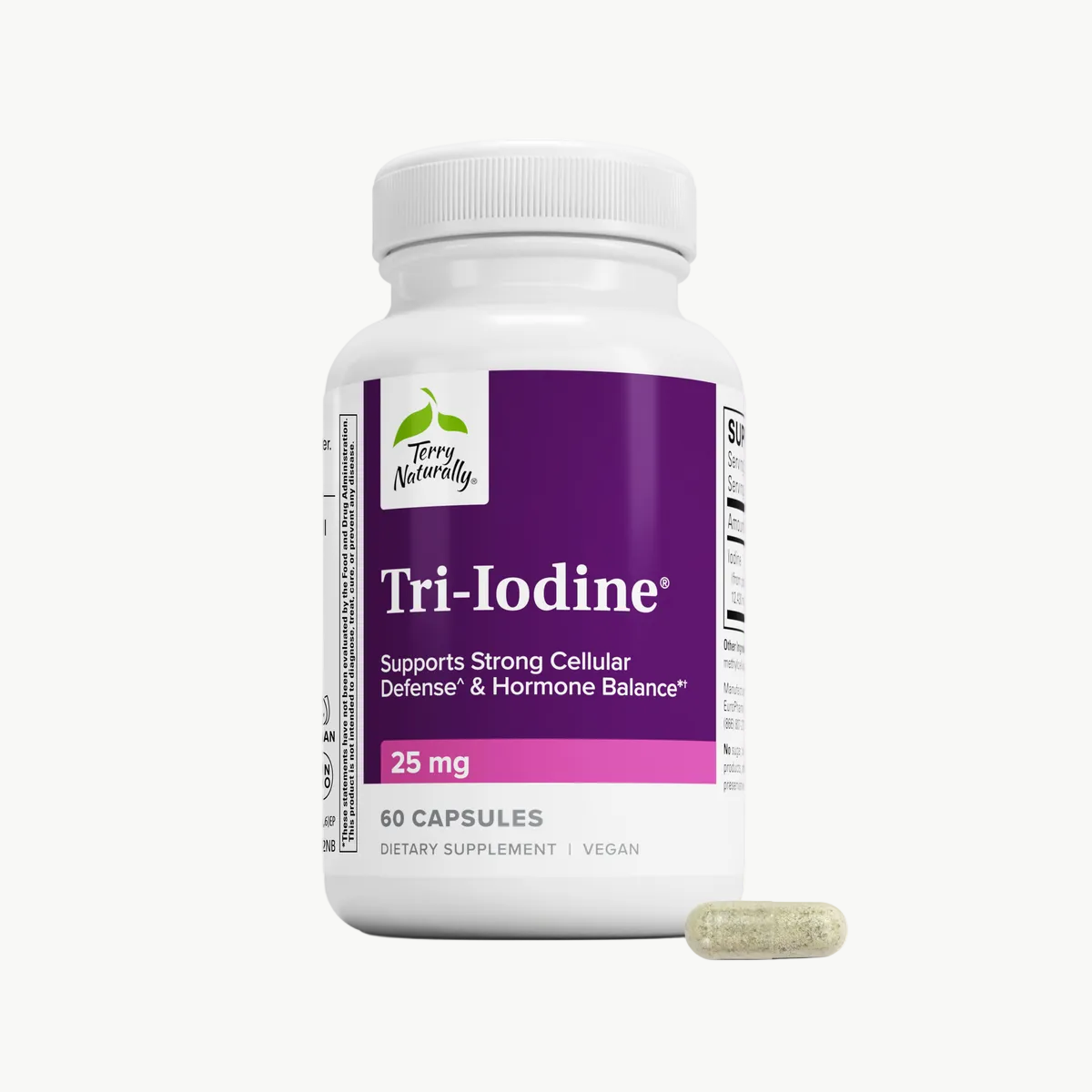 Terry Naturally Tri-Iodine 25 mg 60 Capsules official uniform front v2 1200x1200