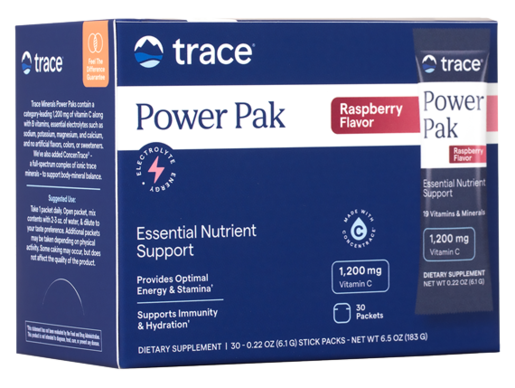 Trace Minerals Electrolyte Stamina Power Pak Raspberry 30 Servings product packaging