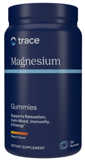 Trace Minerals Magnesium Gummies Peach 120 Gummies product packaging