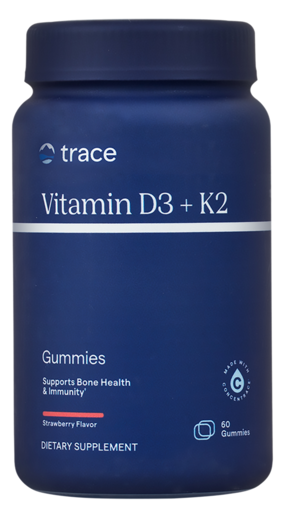 Trace Minerals Vitamin D3+K2 Gummies Strawberry 60 Gummies product packaging
