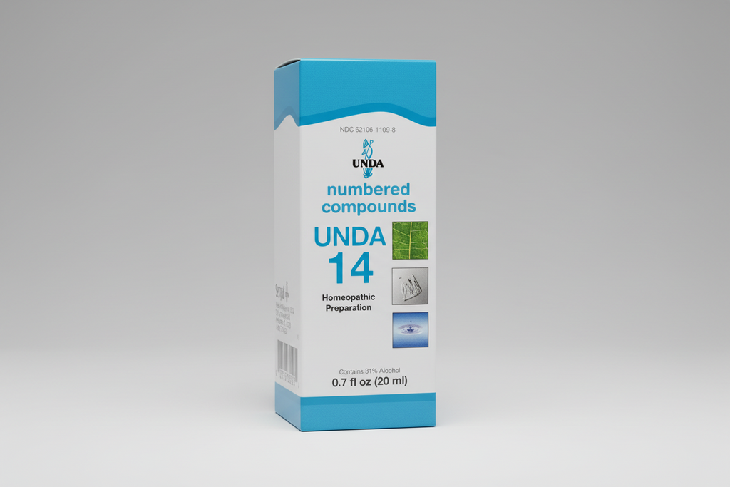 UNDa numbered compounds UNDA 226 homeopathic preparation packaging