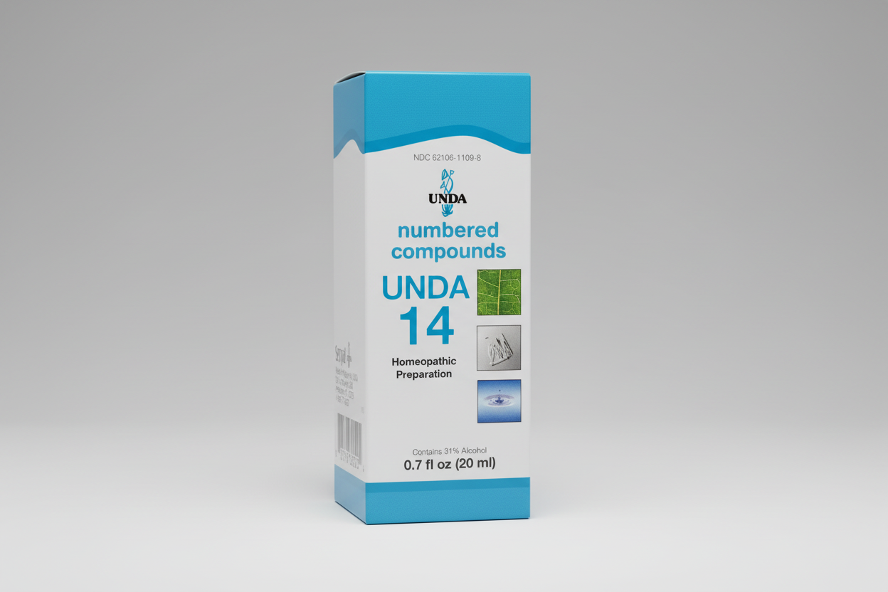 UNDa numbered compounds UNDA 226 homeopathic preparation packaging