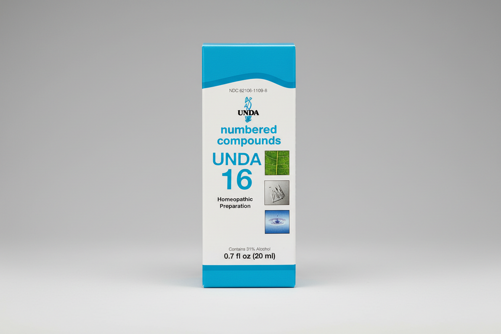 UNDa numbered compounds UNDA 226 homeopathic preparation packaging