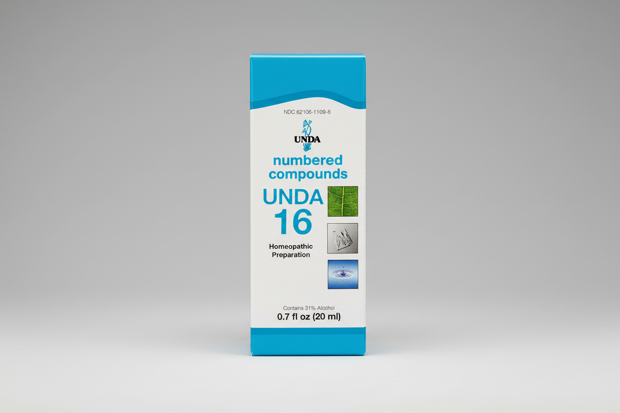 UNDa numbered compounds UNDA 226 homeopathic preparation packaging