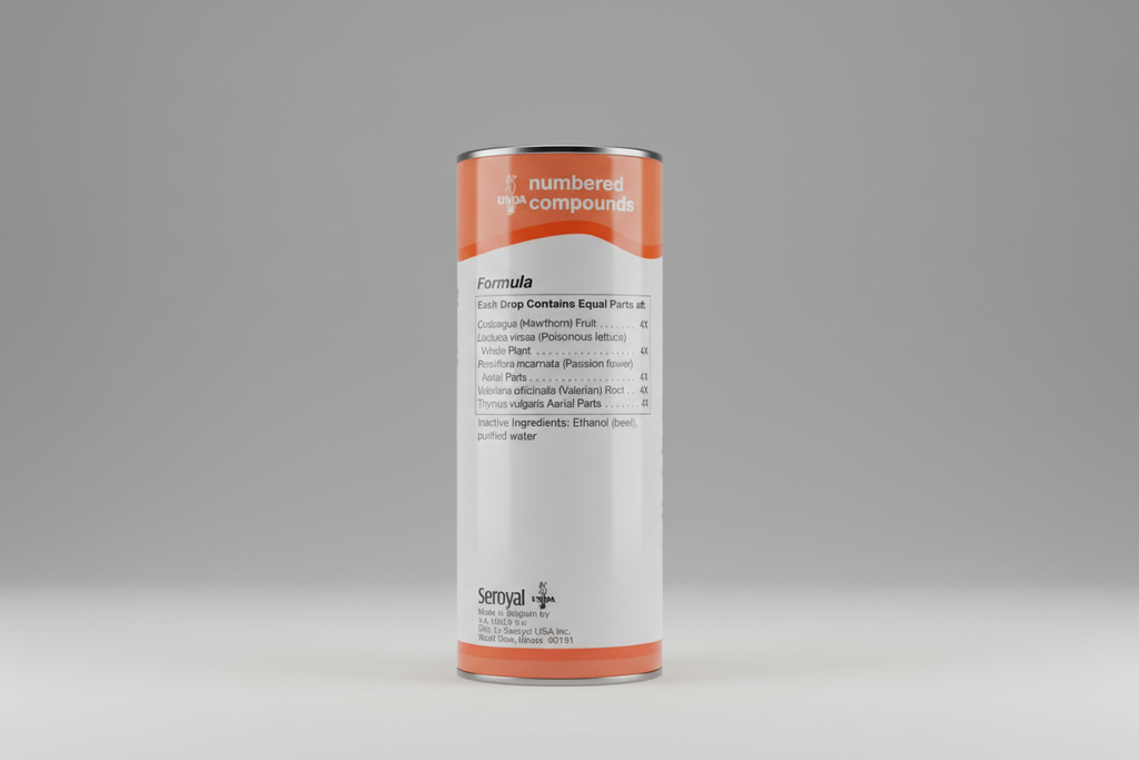 Serooyal numbered compounds packaging with text detailing ingredients and Seroyal branding.