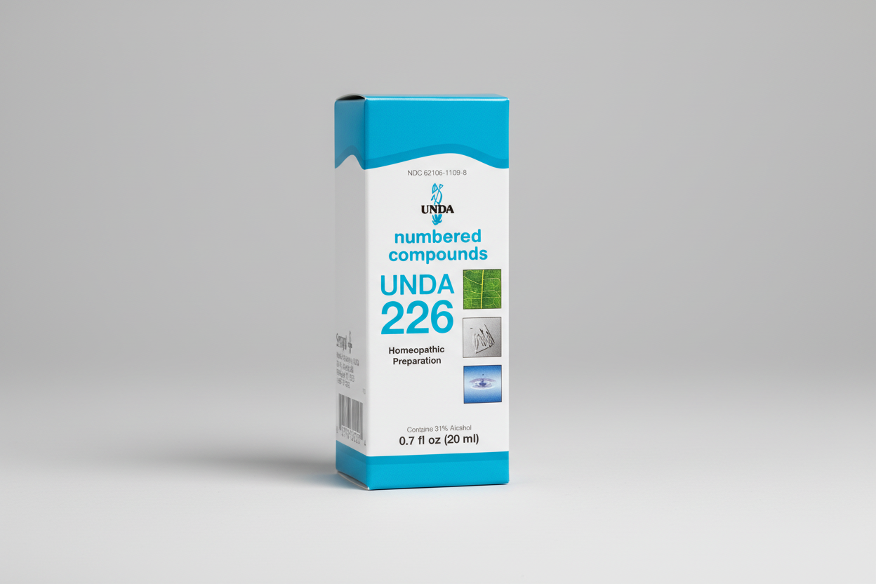 UNDa numbered compounds UNDA 226 homeopathic preparation packaging
