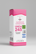 Box of UNDA 202 homeopathic preparation with pink and white design