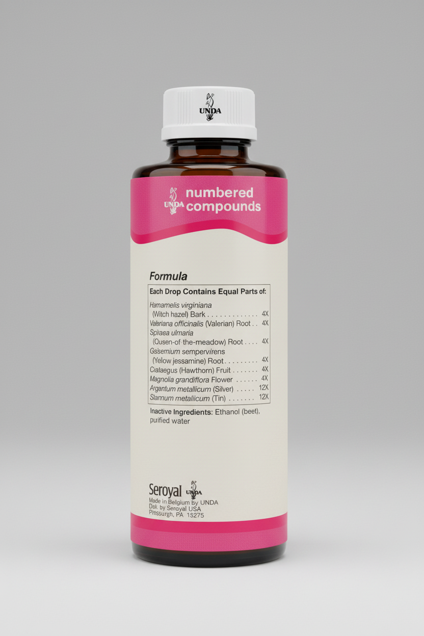 Package of Seroyal numbered compounds with a pink and white design.